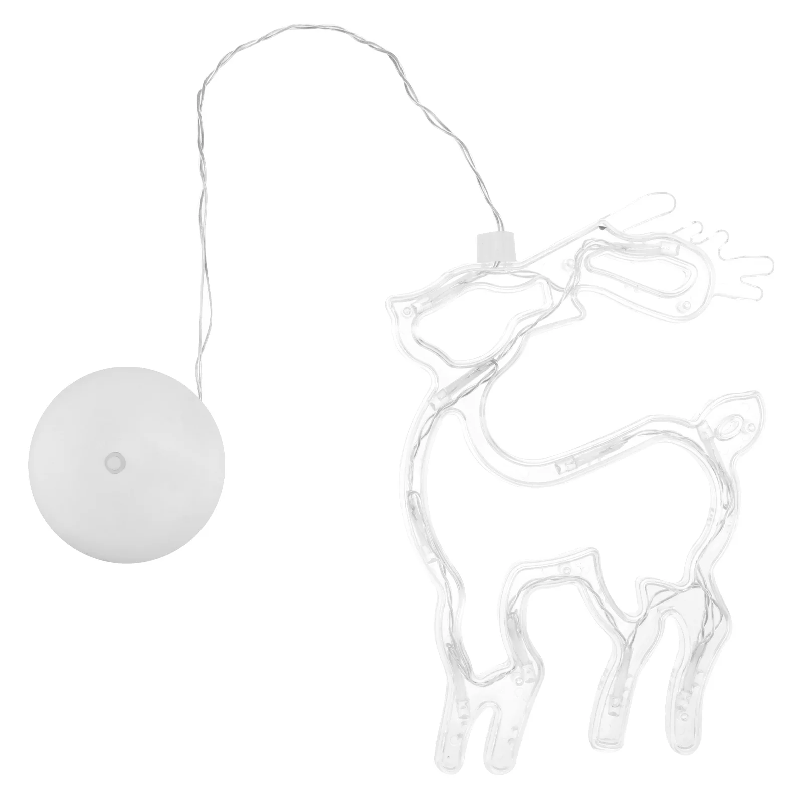 

Elk Style Led Window Lights Operated Hanging Decor For Indoor Christmas Party Home Wedding Decoration Pure White