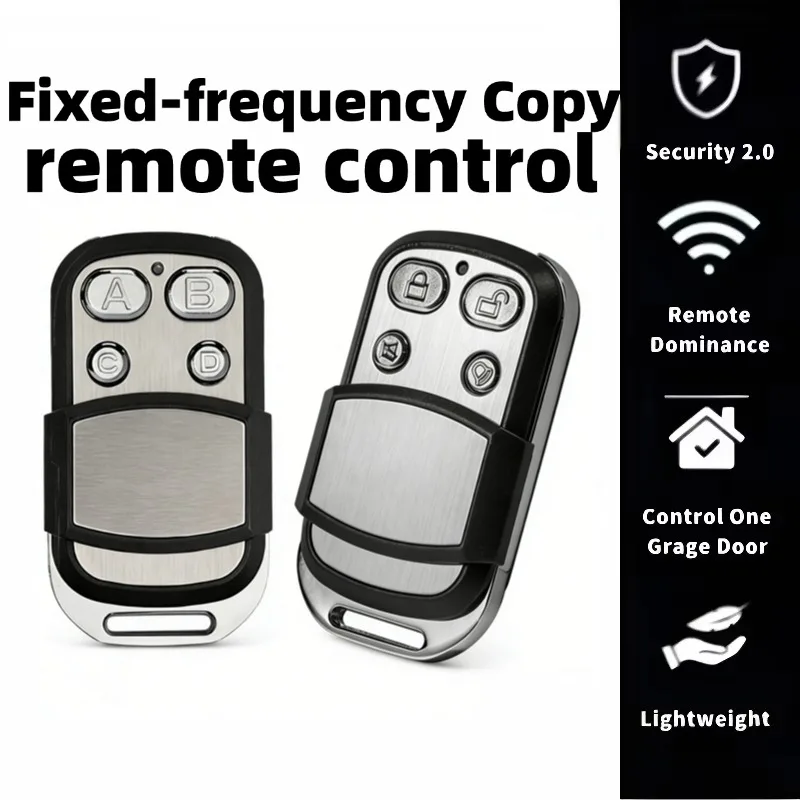 433MHz Four-Button Copy Remote Control Code Copier Car Garage Door Opener RF Transmitter Commands