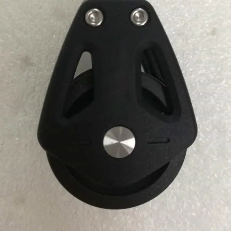M76E Yacht-Rigging-Riemenscheibenblock für Steuerleinensysteme, doppelscheibige Marine-Hardware mit 35-mm-Rädern, leichtgängigem – Detail 8