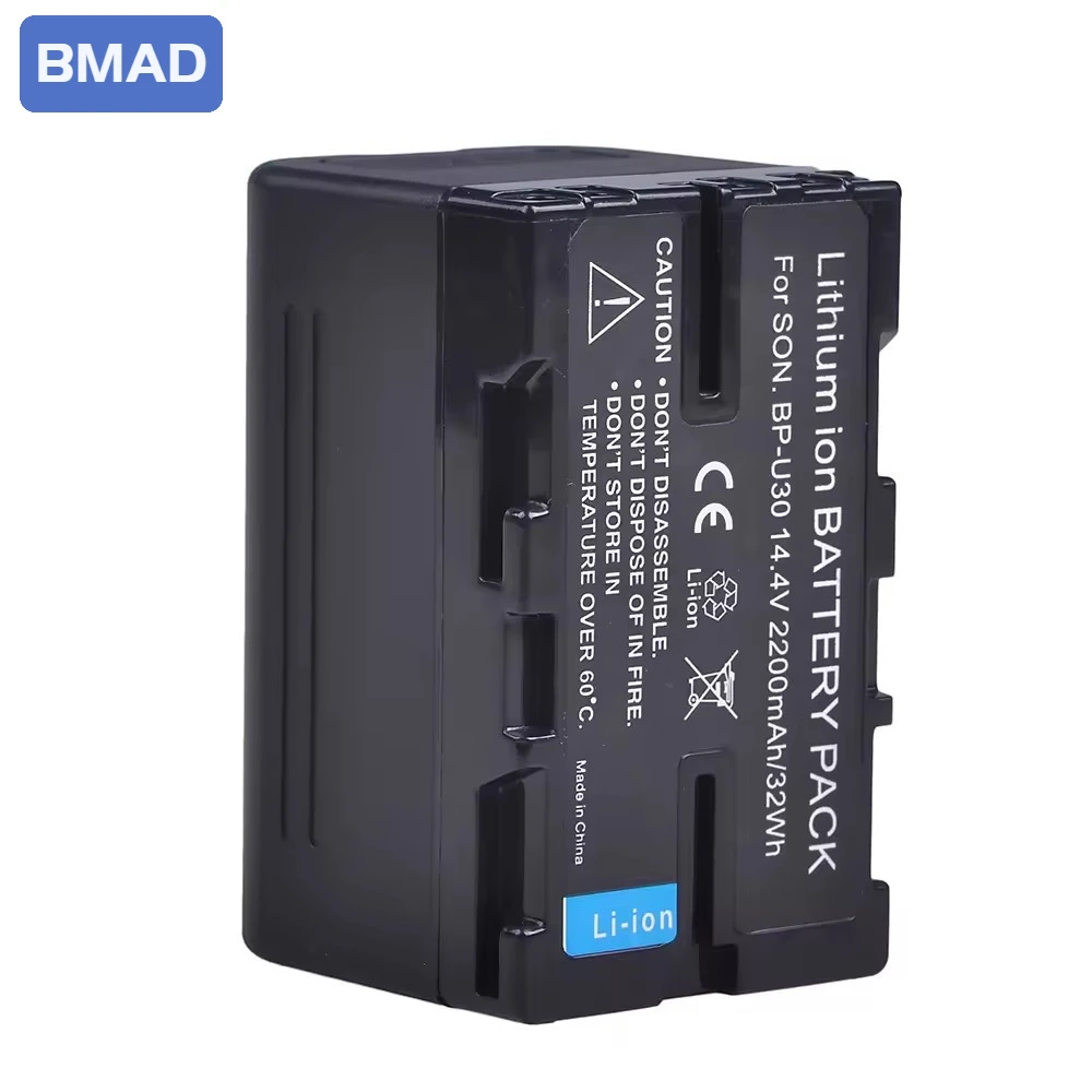 BP-U30 14.4v 2200mAh High-voltage Lithium Battery Suitable for Sony BP U30 U60 U90 XDCAM EX Camera Battery Full Decoding