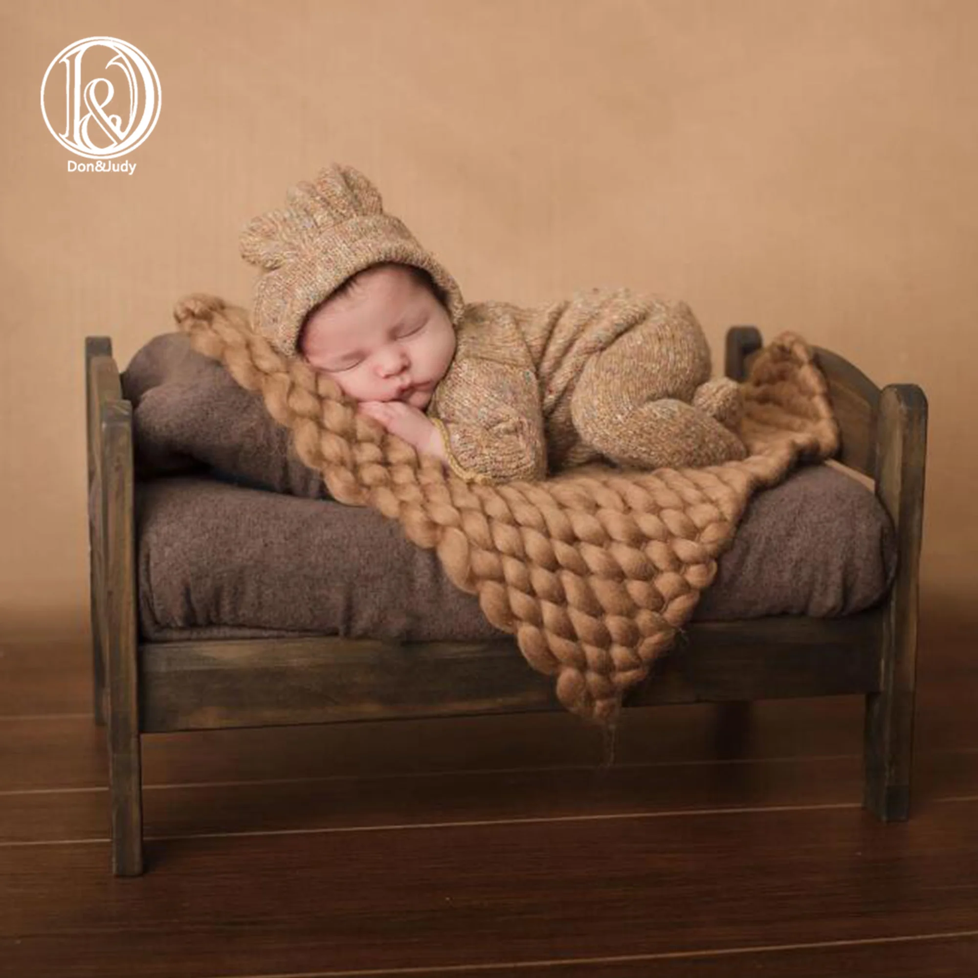 Don&Judy High Quality Acrylic Blanket Newborn Baby Photography Handmade 45x40cm Backdrop Mat Basket Filler Infant Photo Props