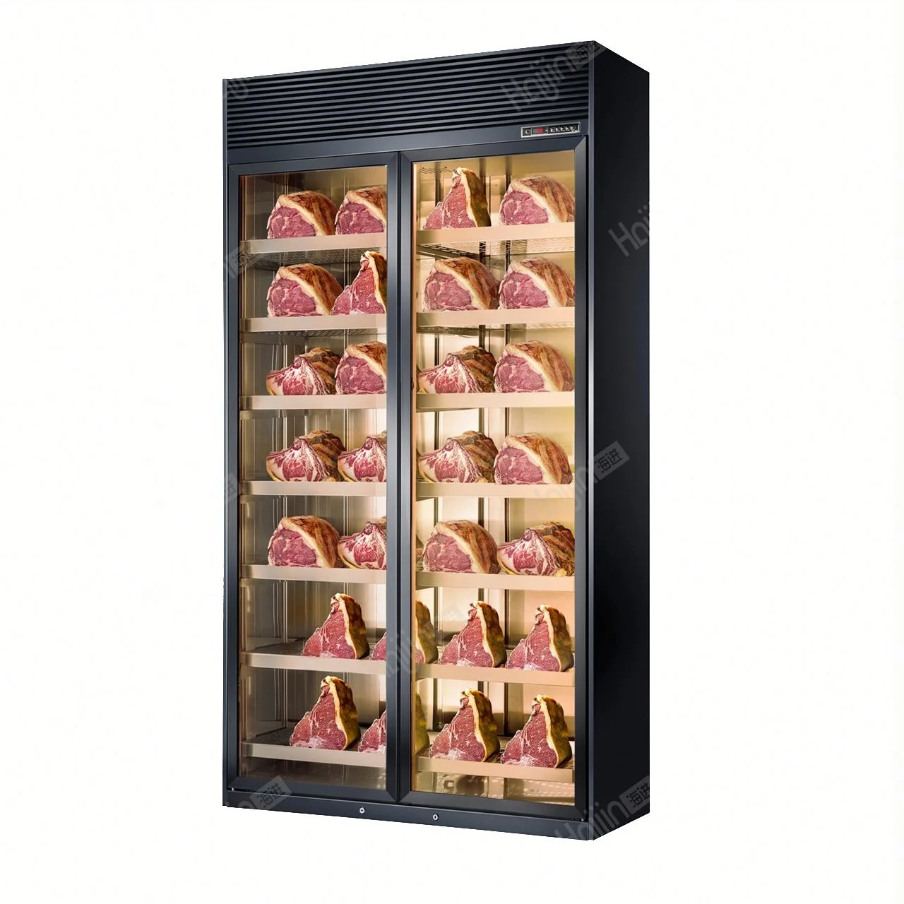 Single-Temperature Beef Cooler Glass Door Refrigerator Air-Cooled Display & Storage Equipment For Dry Ager & Meat Storage