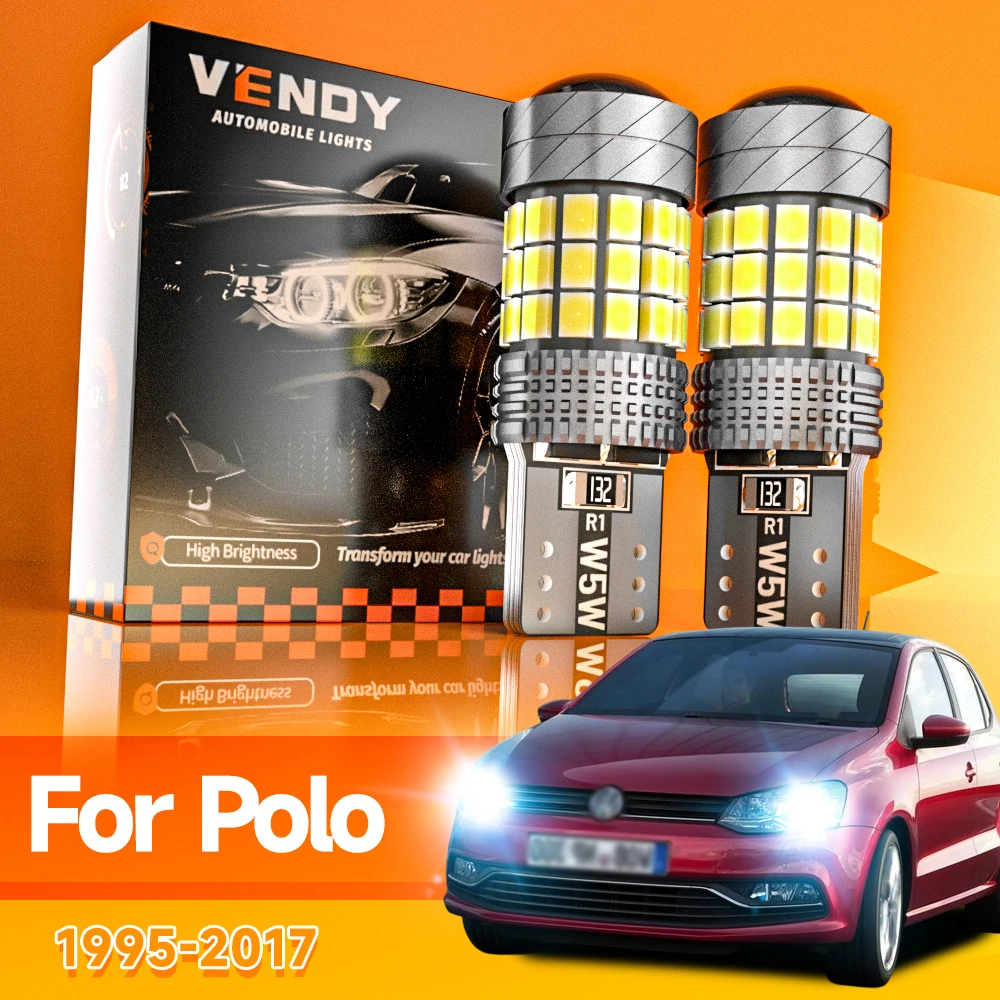 2 قطعة ل VW Polo 6n 6r 6c 9n 1995-2017 LED مصباح إيقاف السيارة مصباح التخليص 2002 2009 2010 2011 2012 2013 2014 2015 2016 اكسسوارات #1