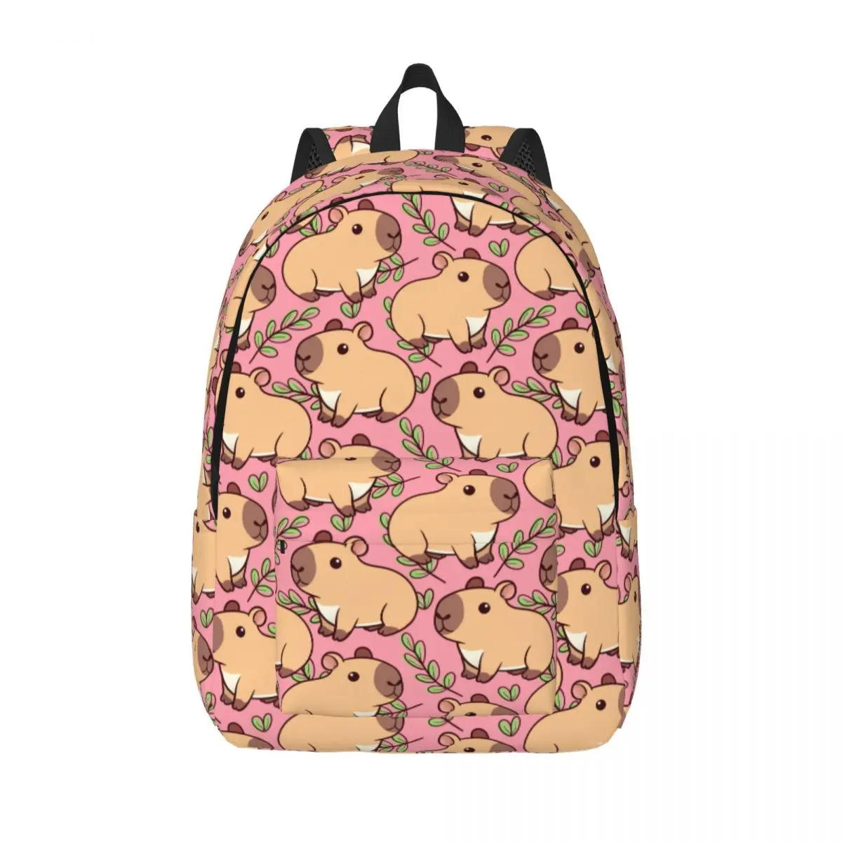 

Пользовательский капибара, милый холщовый рюкзак в стиле манга для мужчин и женщин, базовая сумка для книг для школы, колледжа, психоделические сумки