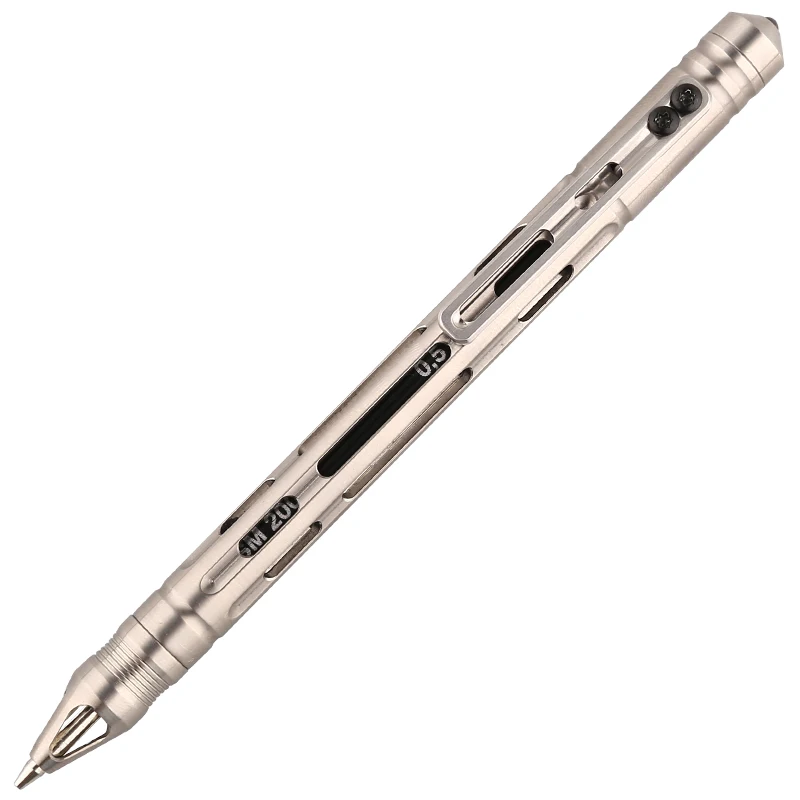 EDC Titanium Alloy Automatic Tactical Two Usage Pen Pencil Outdoor Camping Multi-functional Gear EDC Pocket Tools