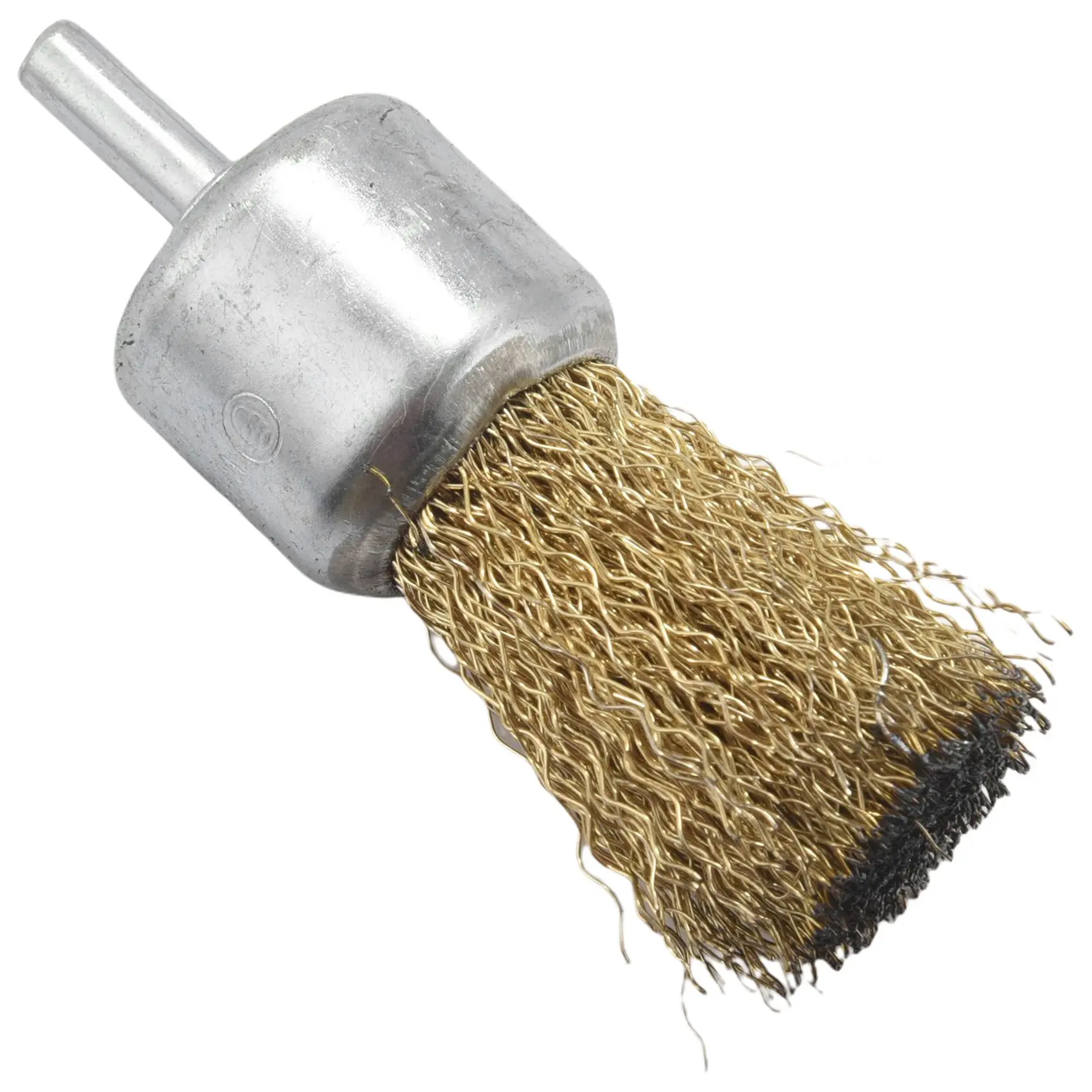 ABJT-15 Pack Wire Wheel Cup Brush Set With 1/4 Inch Round Shank, 5 Sizes Brass Coated Wire Drill Brush For Paint Removal Project