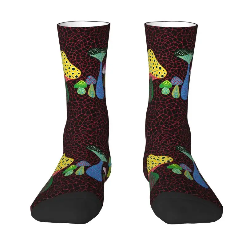 Yayoi Kusama Mold Art Mens Crew Socks Unisex Fun 3D Print Dress Socks