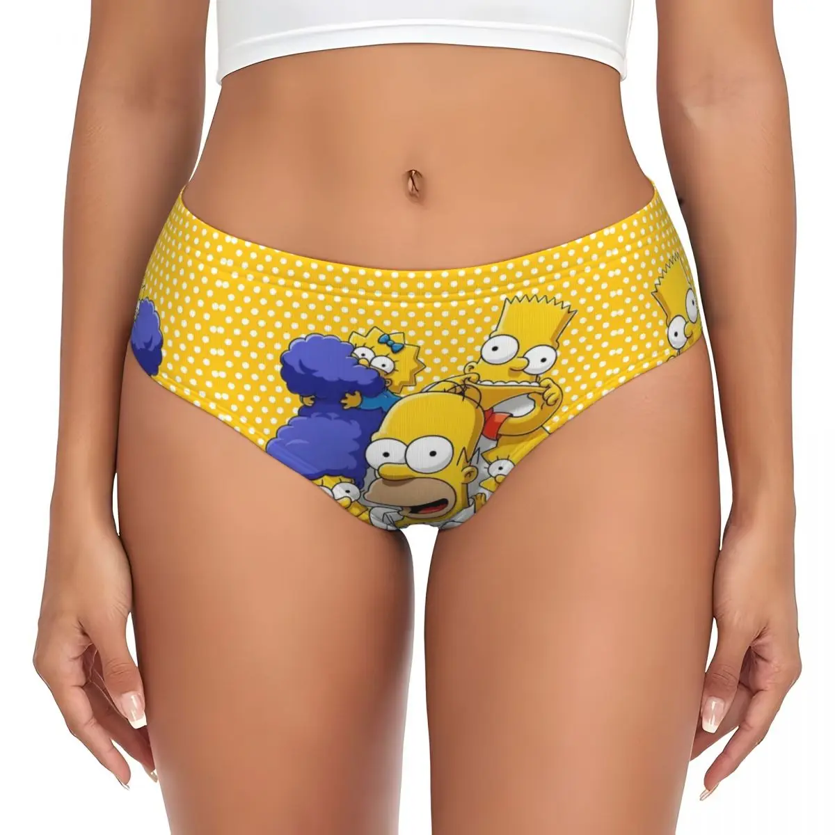 ملابس داخلية نسائية مخصصة من S-Simpsones Soap Opera ملابس داخلية مريحة قابلة للتمدد لأفلام الرسوم المتحركة