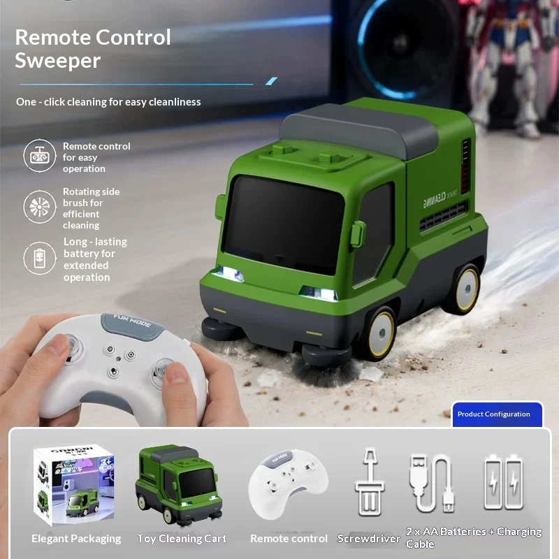 Mini RC Remote Control Vacuum Cleaner Car Drift Desktop Cleaning Truck 2.4G Wireless RC Toy Car Creative Birthday Gift