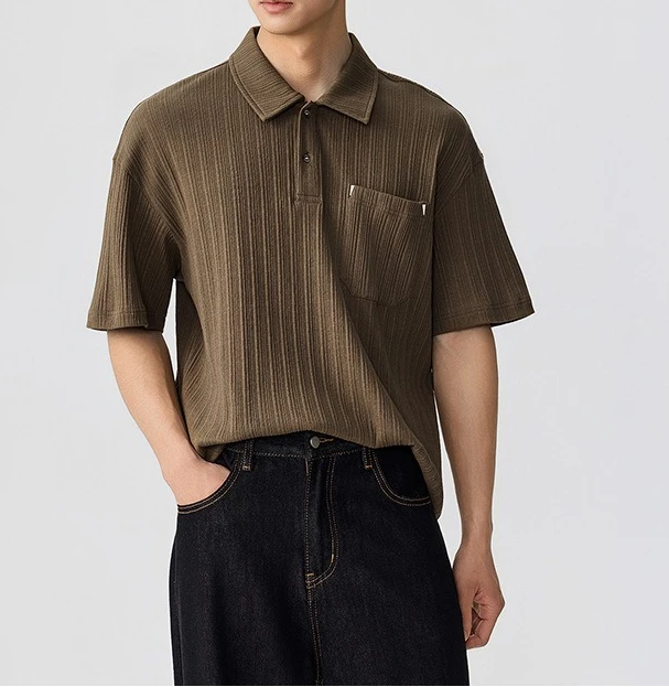

Men's Short-sleeved Polo Shirt Men's Summer 2026 New Maillard Old Money Wind Clothes Cool T-shirt Half-sleeve