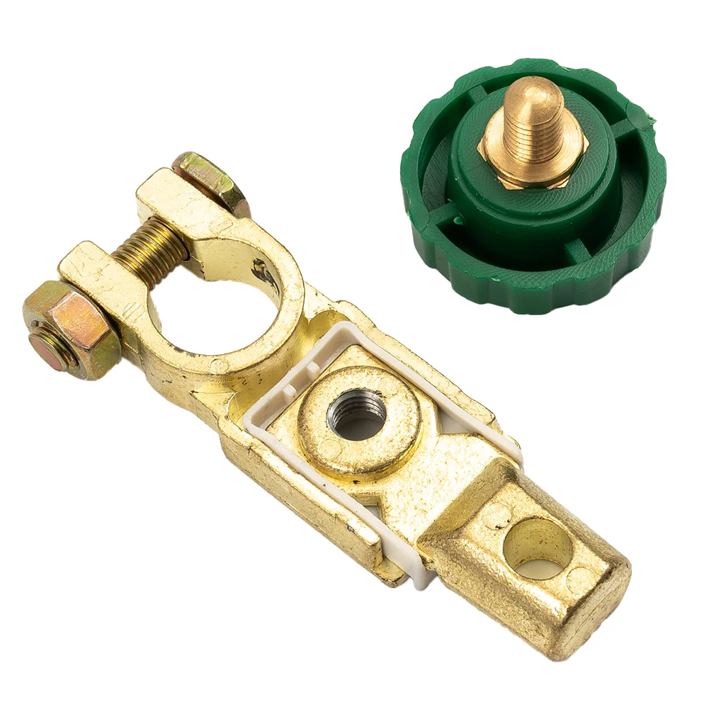 

1 Pcs Car Cut Off Switch Heavy Duty Battery Disconnect Isolator Switch 12V-24V Green 17MM For Standard Negative Terminal