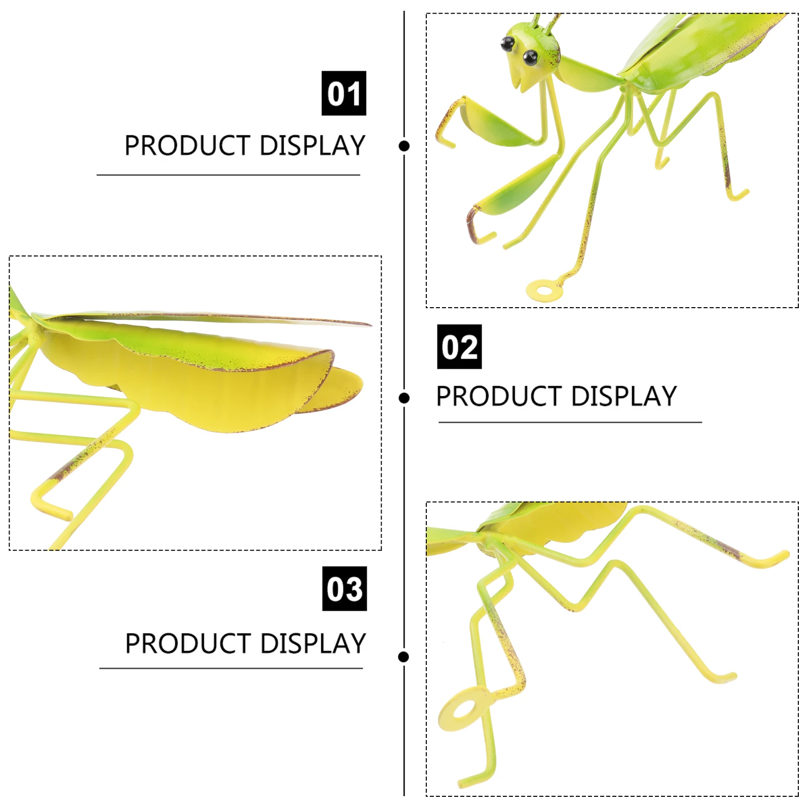 

3 Pcs Praying Mantis Garden Decorations Outdoor Yard Lawn Ornament Animal Green Hanging Sculpture Home Decoration Art