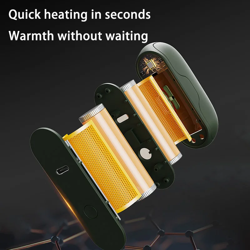 جهاز تدفئة اليد المغناطيسي Xiaomi 2 في 1، شاشة رقمية، دفء طويل الأمد، تسخين سريع، جهاز تدفئة محمول كهربائي لفصل الشتاء #6
