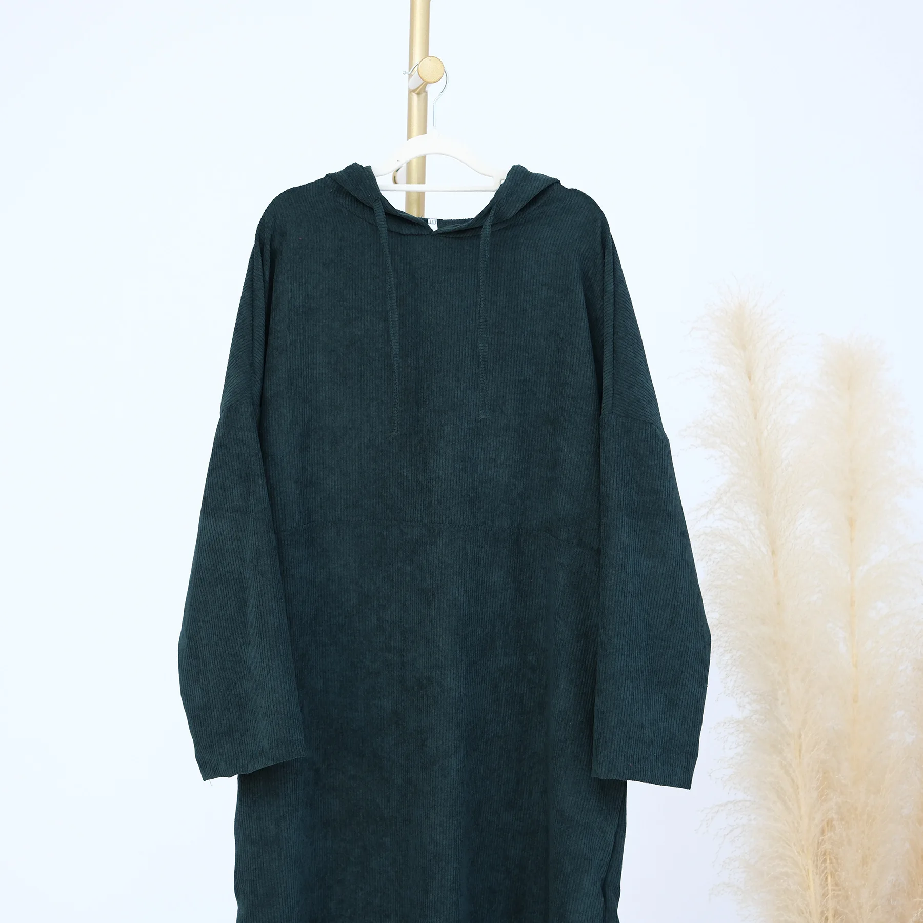 

Зимние абайи для мусульманок: вельветовое платье-абайя с капюшоном, утепленное, однотонное, длинное, в арабском стиле, исламская одежда для женщин, Vestidos