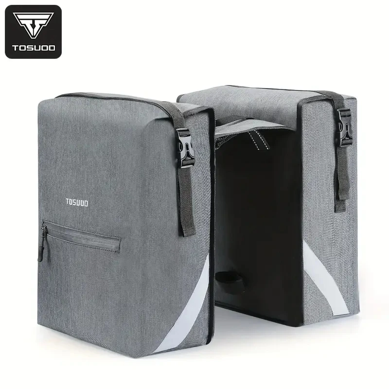 

TOSUOD Сумка на заднюю стойку велосипеда большой вместимости — прочная сумка для хвоста горного велосипеда из полиэстера с регулируемыми ремнями