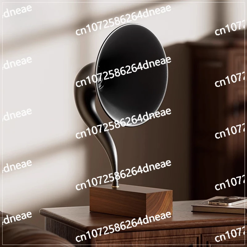 

Big speaker bluetooth speaker grammy retro walnut creative birthday gift high-end ornament