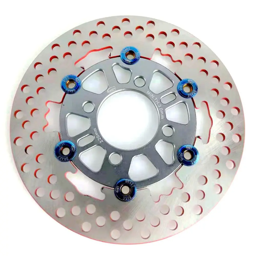 Universal 4 hole aluminum alloy floating disc motorcycle disc brakes 220*55 mm front disc brake For Honda msx modification