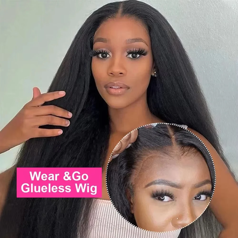 Kinky em linha reta 13x4 frente do laço perucas de cabelo humano para as mulheres osso brasileiro colorido yaki em linha reta transparente laço frontal encaracolado peruca