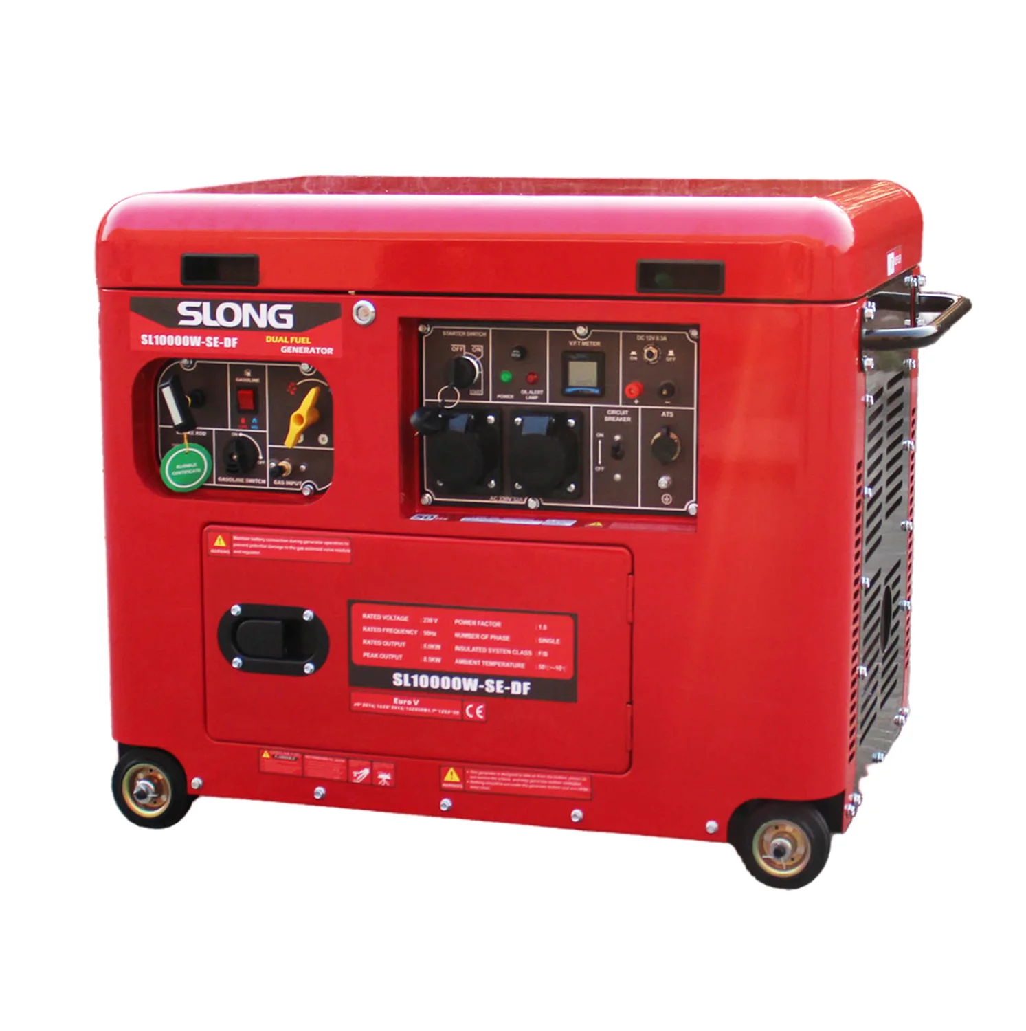 SLONG BRAND 5000 Watt Electric Start Tri-Fuel Portable Generator