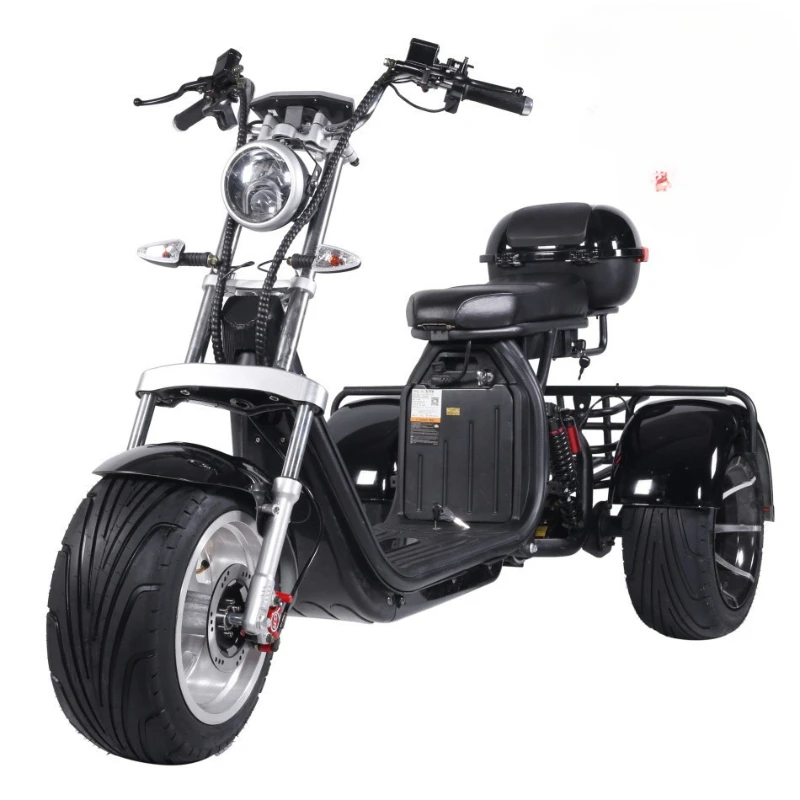 

Electric tricycle wide tire off-road battery two-wheel adult skateboard scooter