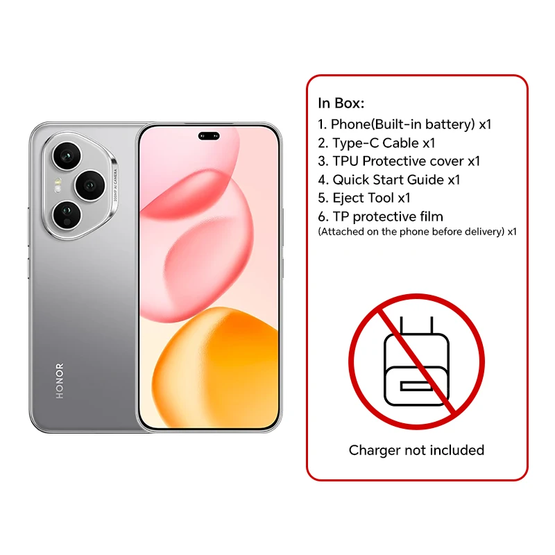 HONOR 400 Pro 5G Smartphone – 12GB RAM, 512GB ROM, Fotocamera AI 200MP Ultra-Chiara Con OIS, Display AMOLED 6.7'' 5000 Nit, Snapdragon 8 Gen 3, Batteria 5300 MAh, Dual SIM NFC, Lunar Grey