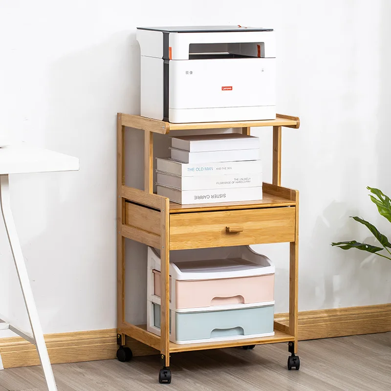 AOLIVIYA Bedroom Bedside Table Nightstand Sofa Side Storage Cabinet Printer Desk Shelf Mobile Multi-layer Storage Floor Desktop