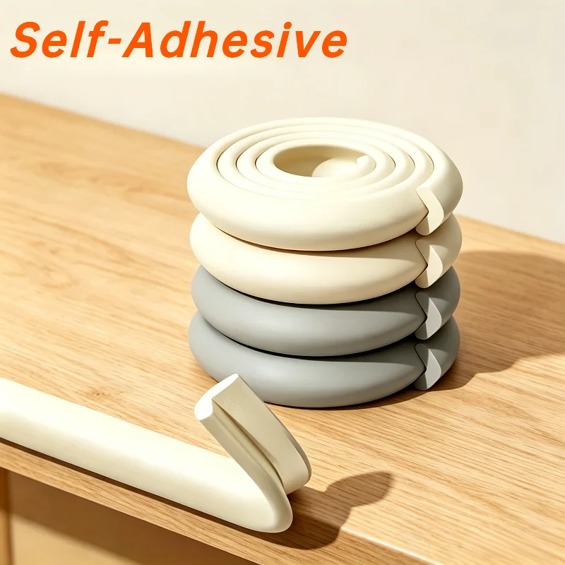 Safety Anti‑Collision Bumper Strips Self‑Adhesive 2M Foam Edge Corner Protector for Kids Desk Table Household Indoor Furniture