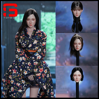 SUPER DUCK SDH042 1/6 Asian Beauty Head Sculpt Carving Model Fit 12-inch TBL Female Soldier Suntan Action Figure Body Dolls