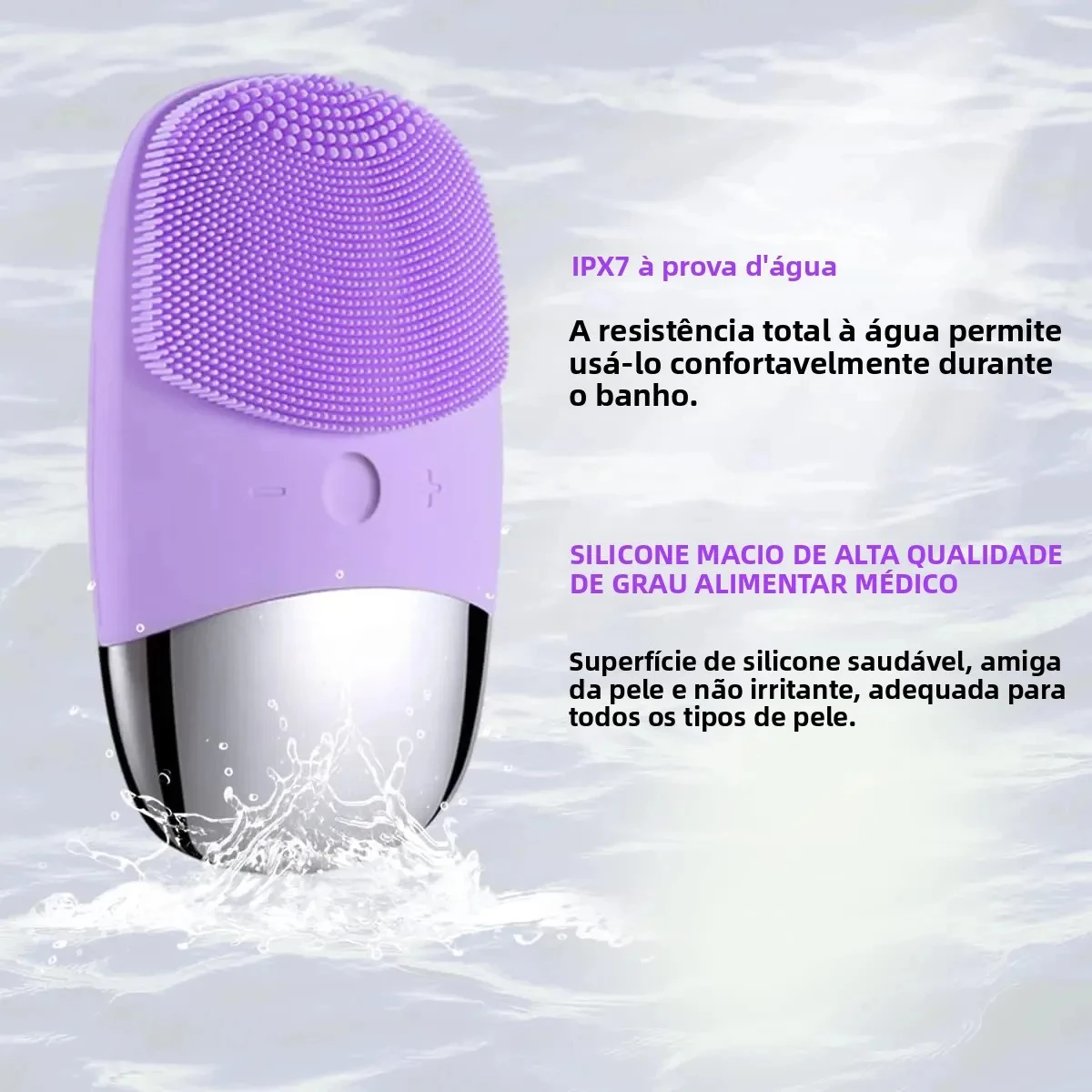 فرشاة تنظيف الوجه الكهربائية من السيليكون، جهاز تنظيف عميق لتدليك الاهتزاز بالموجات فوق الصوتية، قابل لإعادة الشحن عبر USB #5