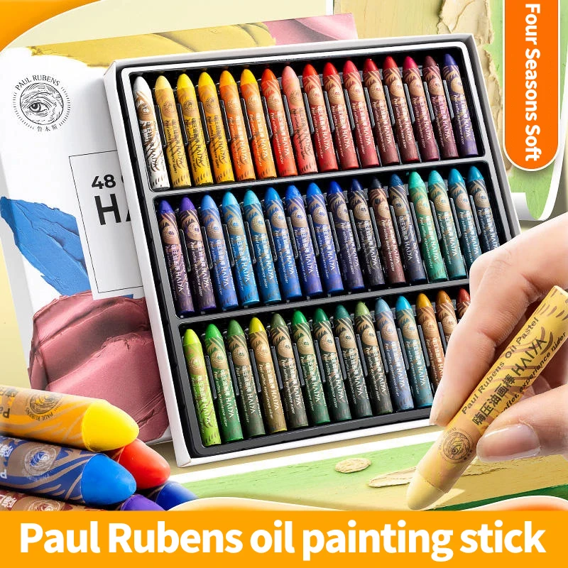 paul rubens 24 36 48 60 72 cores pastel a oleo lapis de ponta de bala canetas de pintura de desenho de cores vibrantes para artistas iniciantes 01