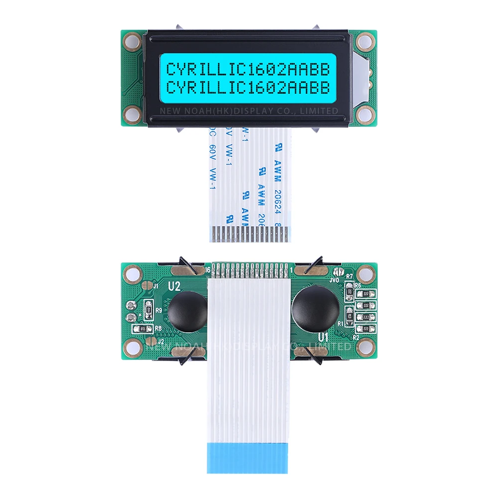 키릴 문자 아이스 블루 필름 LCD 디스플레이 화면, 블랙 문자, 162A-20-1A 문자, 16X2 1602, 5V LCD/LCM 디스플레이 화면, 5V LCD 화면