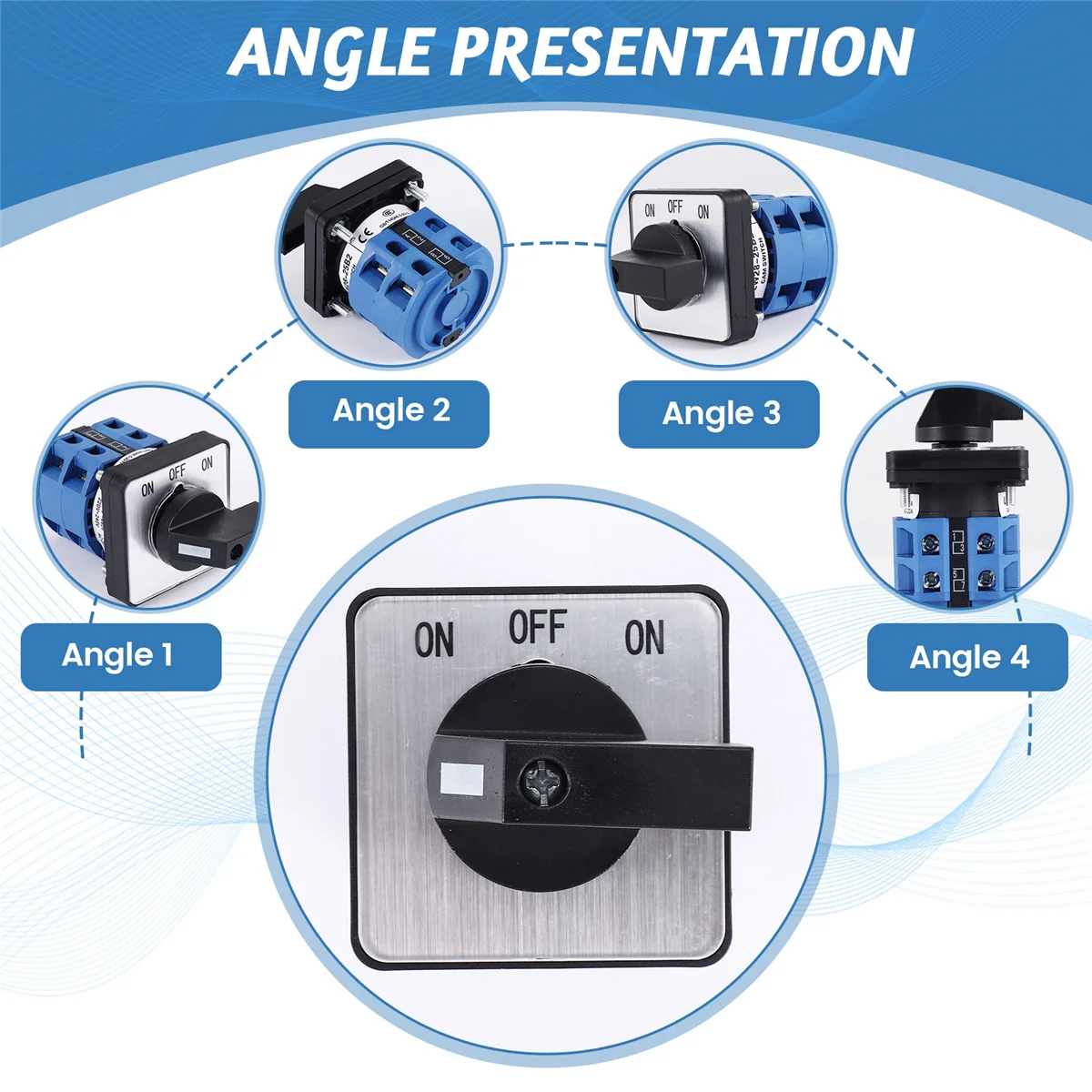 

Switch AC660V 25A 2-Pole 3-Position Momentary Plastic Rotary Changeover Switch Blue+Black