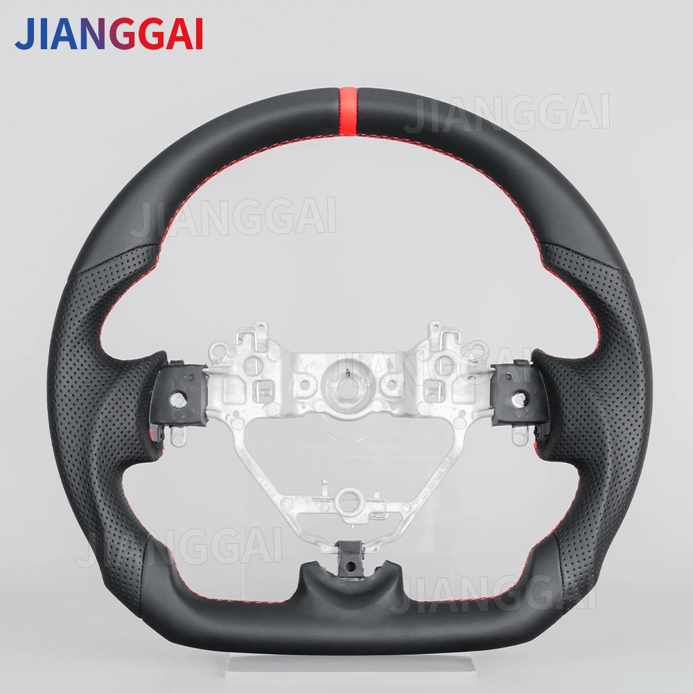 Volante de cuero completo para Suzuki Jimny 08-18 Suzuki Swift 11-17 accesorios de cuero perforado para volante de coche
