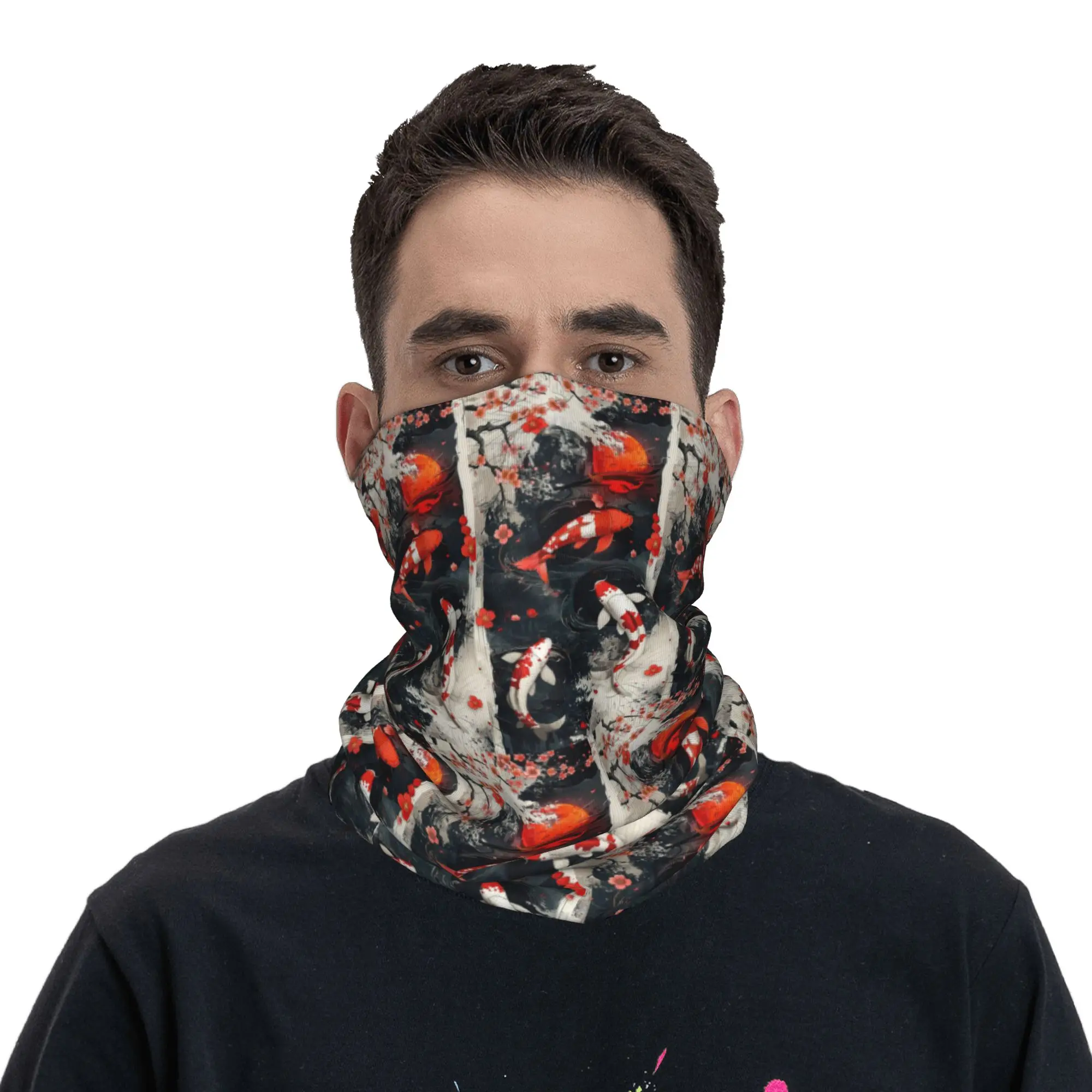 

Carp Fish Design Bandana Neck Cover Printed Face Scarf Cycling Scarf Cycling Unisex Adult Washable