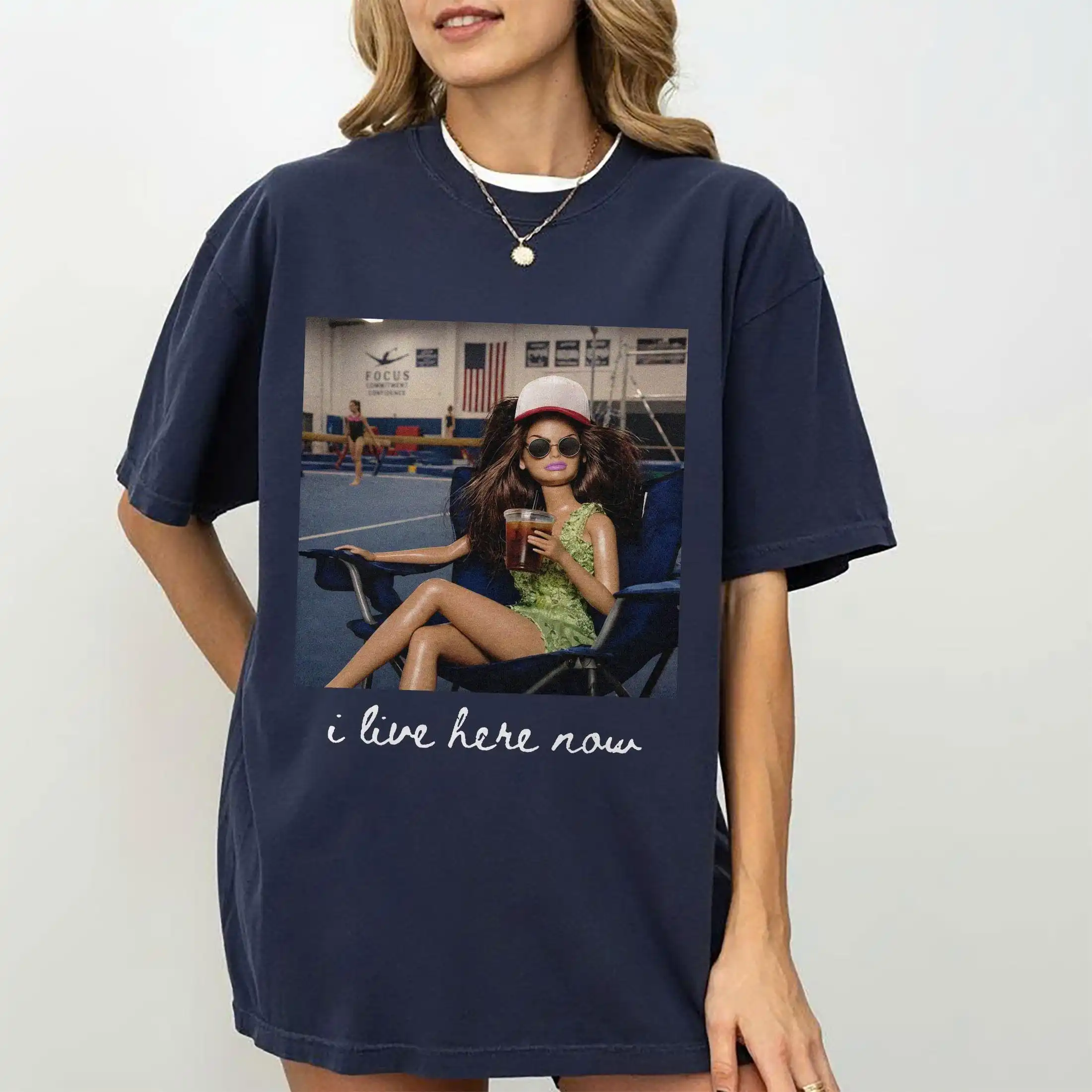Funny Gymnastics Mom Colors Shirt, Gymnastics Doll Face Meme Shirts, Gymnast Mama I Live Here Now