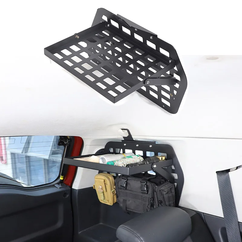 For Toyota FJ Cruiser 2007-2021 Interior Accessories Storage Panel Side Window Shelf Car Rear Trunk Debris Rack