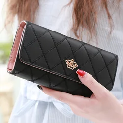 New Women's Wallet Fashion PU Leather Large Capacity Long Wallets Credit Card Holder Phone Coin Storage Girl's Handbag