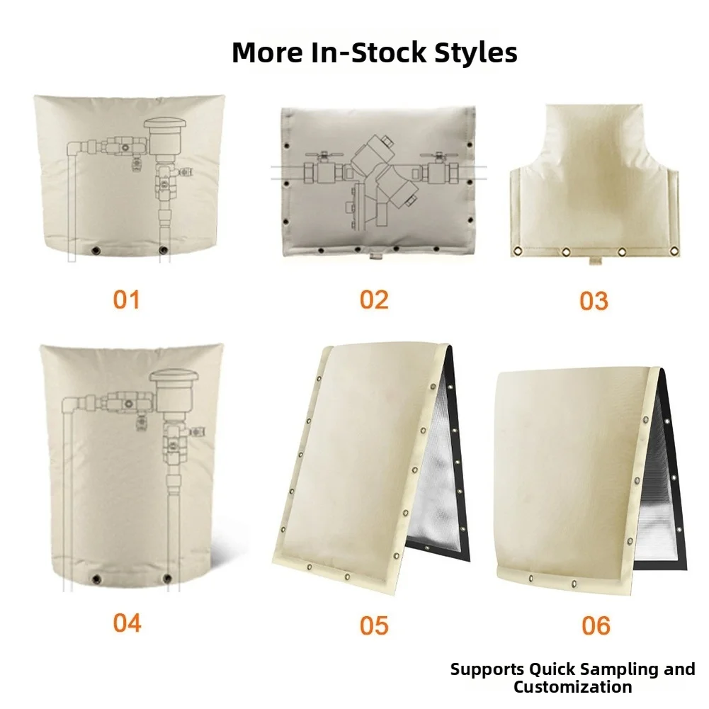 Waterproof Winter Faucet Sleeve 600D Oxford Cloth with Thick Cotton Lining 33x30.5cm for Freeze Protection on Spigots