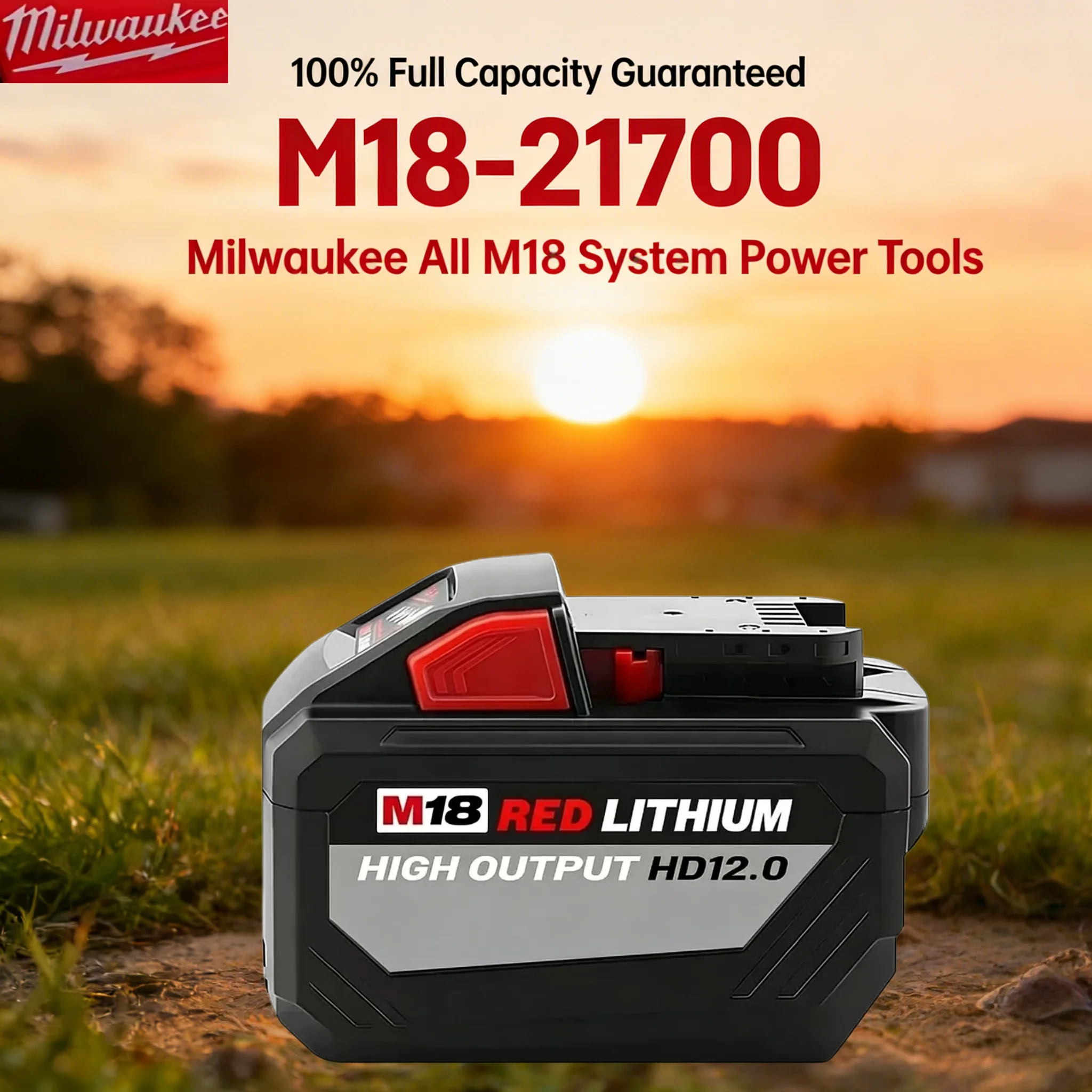 

Origina Milwaukee M18 21700 Rechargeable Lithium Batteries ,Replacement Milwaukee 48-11-1815 48-11-1850 48-11-1860 Power tools