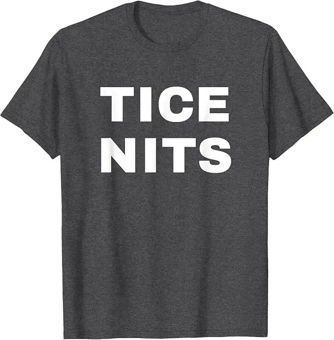 Naughty Pun TICE Nits T-Shirt, Y2k mit dem Aufdruck „Naughty“ und lustigen grafischen Buchstaben, Humorvolles Kurzarm-Shirt aus weicher Baumwolle – Detail 15