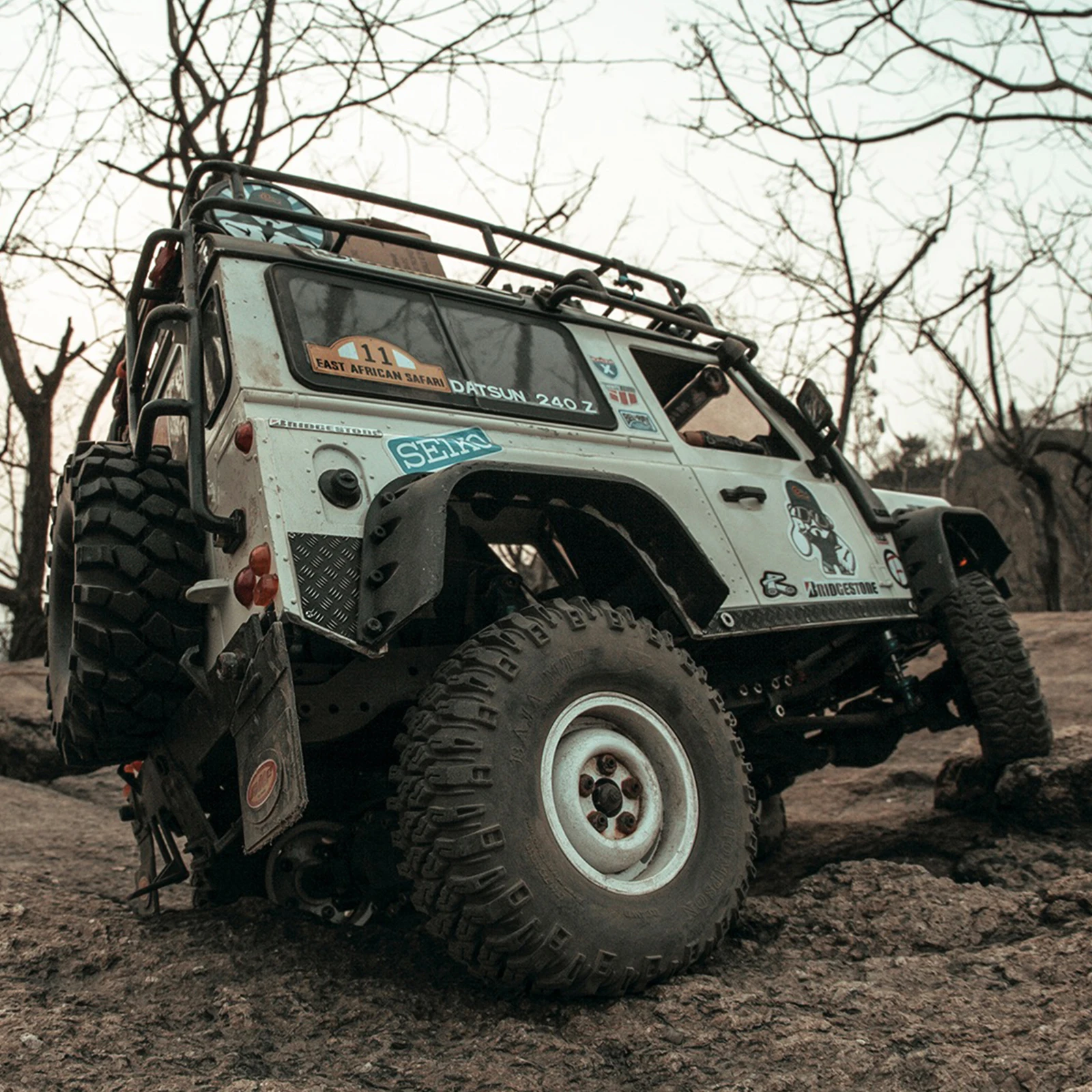 Plastic Wide Fender Flares Set for 1/10 RC Crawler RC4WD  Gelande II Defender D90 D110 Body view 5