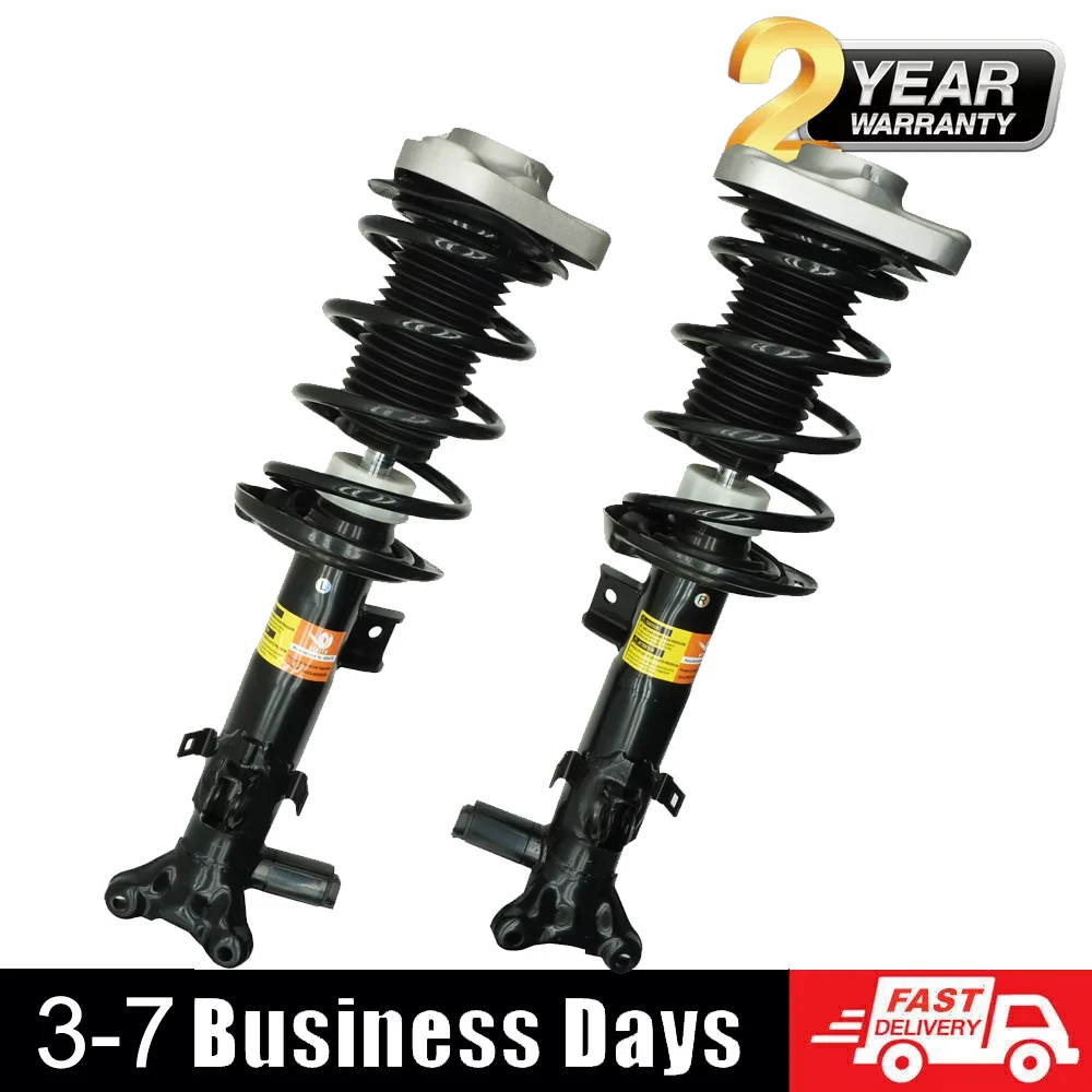 2x Front Shocks Struts with ADS For 2013 Mercedes W218 W212 RWD CLS63 E63 AMG