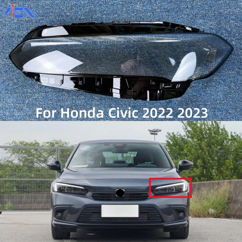 

For Honda Civic 2022 2023 Car Acesssories Transparent PC Material Headlights Lens