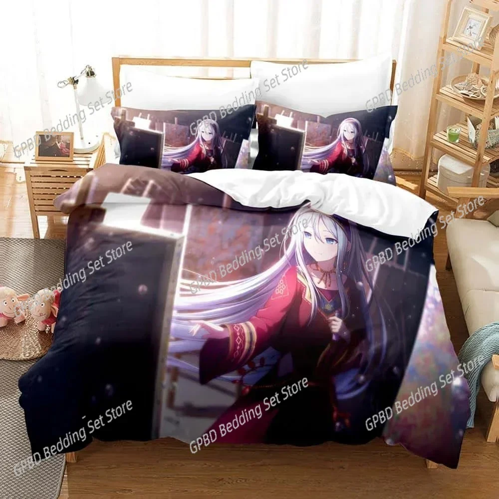 3D Anime Kawaii Girls Yoisaki Kanade Comfortable Duvet Cover Pillowcase Bedding Set Children Bedroom Decoration Home Textile