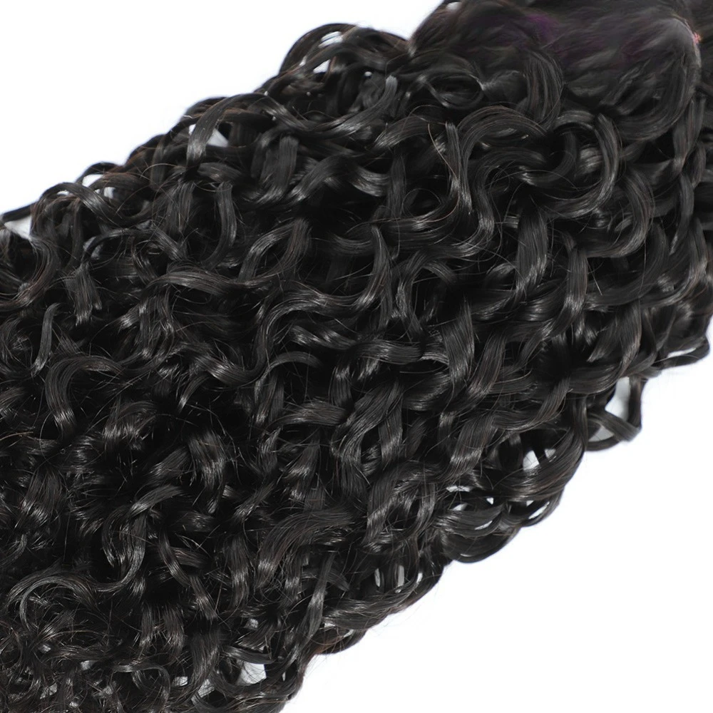 Super Double Drawn Pixie Curly Echthaar-Weft-Bündel 1 Stück, natürliche Farbe für Frauen, Alltag, Hochzeit, Party, Festival, natürlicher Look – Detail 2