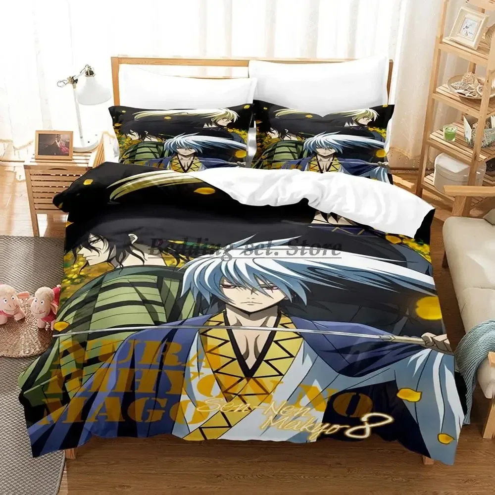 

ぬらりひょんの Bedding Set Single Twin Full Queen King Size Bed Set Aldult Kid Bedroom Duvetcover Sets Anime Bed Sheet Set