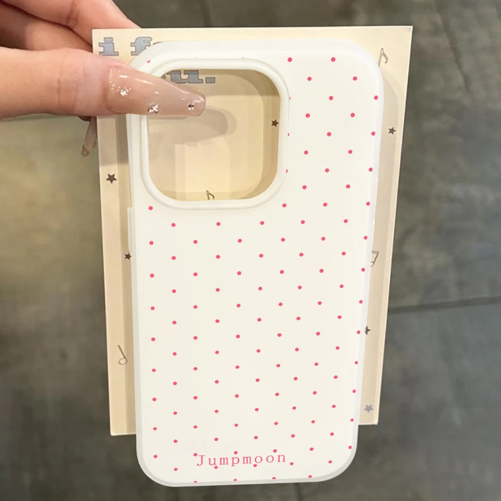 For Samsung Galaxy S21 S26 S25 S22 S24 S23 Ultra Plus FE Case Cute Polka Dot INS Cover For A37 A54 A55 A36 A56 Dustproof Funda