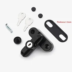 Aluminum Alloy Safety Locks UPVC Door Sash Jammer Security Restrictor Lock T-lock Flat Open Doors Windows Locks With Key