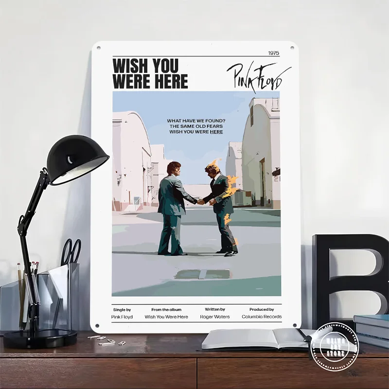 Pink Floyd Wish You Were Here Metal Poster Customized Wall Art Retro Vintage Metal Tin Signs for Home Decorations Living Room