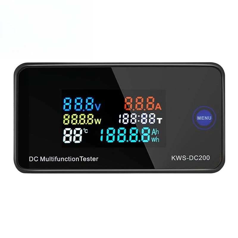

Цифровой вольтметр-амперметр постоянного тока с цветным дисплеем для электромобилей, 0-200В, 0-100А, 10А/50А/100А